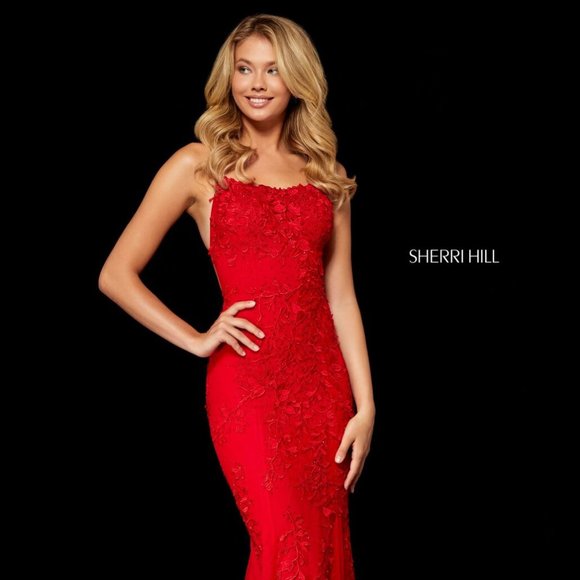 Sherri Hill Dresses & Skirts - Sherri Hill - Long Red Lace Dress